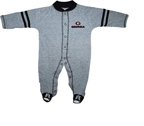 University of Georgia Bulldogs Circle G Newborn Infant Baby Sports Shoe Footed Romper