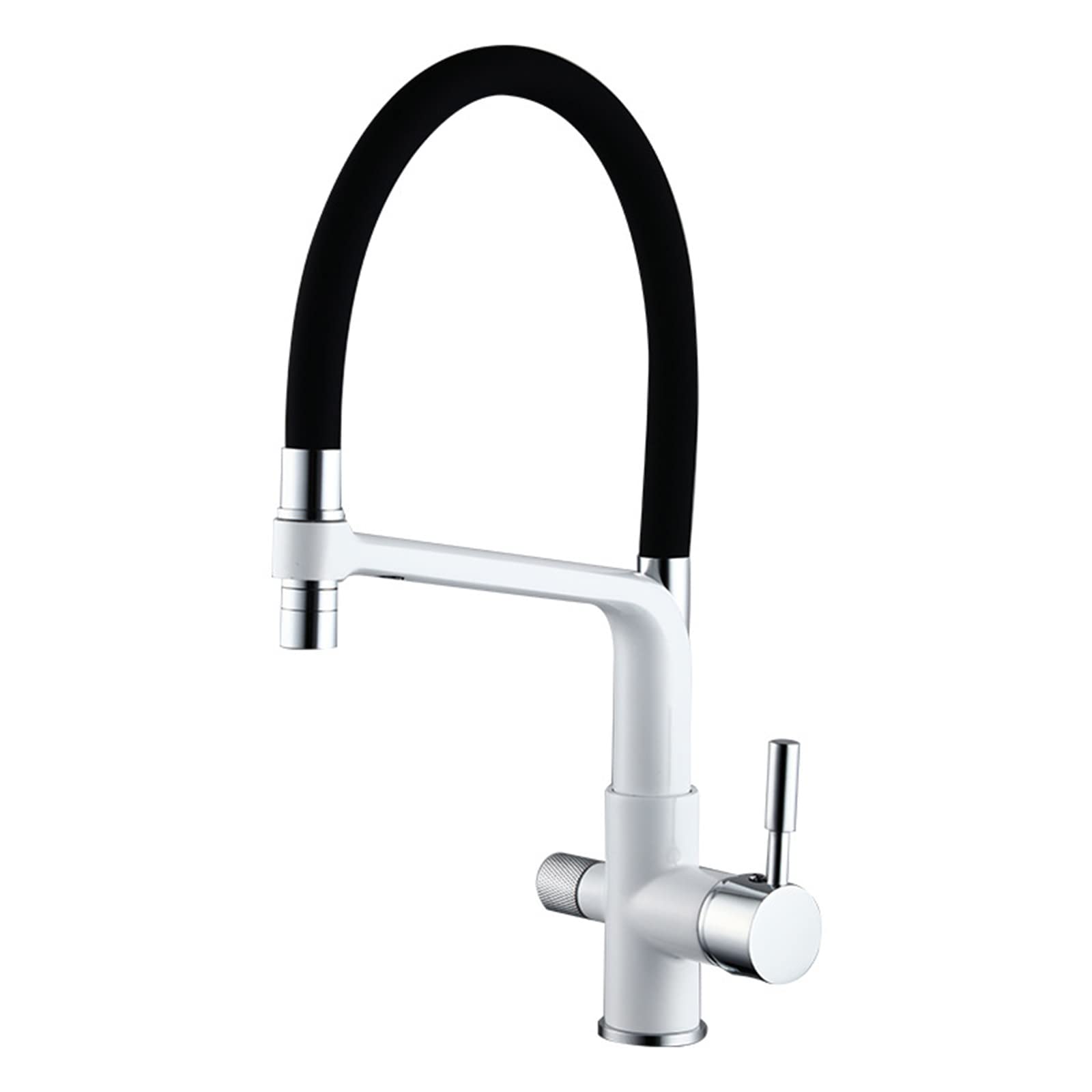 Aycdl White 3 Way Kitchen Faucet Swivel Hot And Cold Water Drinking Water Brass Kitchen Faucet