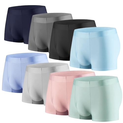NLIADVY Zestniche Underwear, Men's Underwear Silky Smooth Boxer Briefs, Comfortable Soft Boxer Shorts (8PCS,XXL)