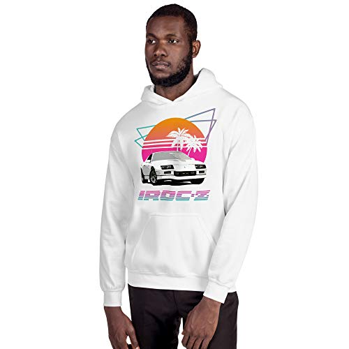 1980's Retro Wave Chevy Camaro IROC-Z Unisex Hoodie White