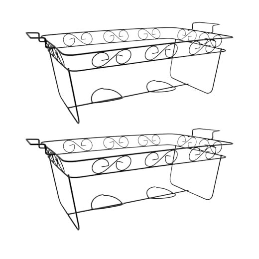 Party Essentials 2-Count Full Size Elegance Chafing Racks, Black