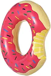 Boia Donuts Inflável Premium Rosquinha Mordida para Piscina Praia Festa Diversão Garantida Resistente e Confortável