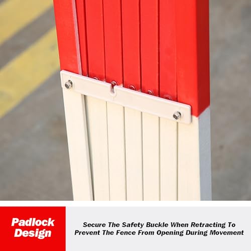 Barrière télescopique de sécurité extensible 3,5m avec roues - 7