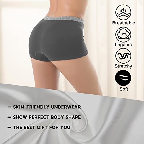 Image of DEEP TOUCH Womens Seamless Underwear Boyshort Panties Boxer Briefs No Show Panty for Ladies Comfortable
