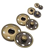 55 Sets Sew-on Snap Buttons Metal Snap Fastener Durable Press Studs Buttons for Sewing Clothing, 4 Sizes