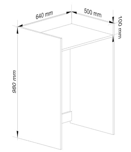 Bdw - Armadietto Per Lavatrice E Asciugatrice, 97,5 X 64 X 50 Cm, Per Bagno, Mobile Alto Per Il Bagno, Rovere Sonoma/Bianco - 3