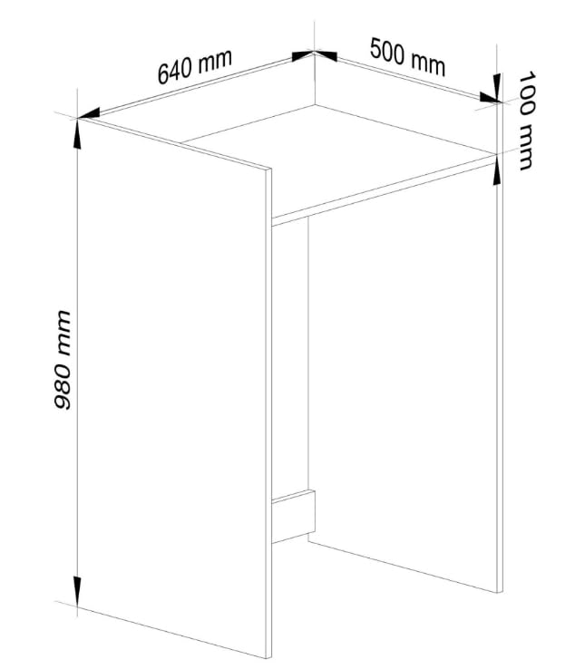 BDW Waschmaschinenschrank 97,5x64x50 cm, für Waschmaschine & Wäschetrockner, Badezimmerschrank Hoch, Badezimmer Möbel, Bad Schrank Badezimmerschrank (Schwarz)