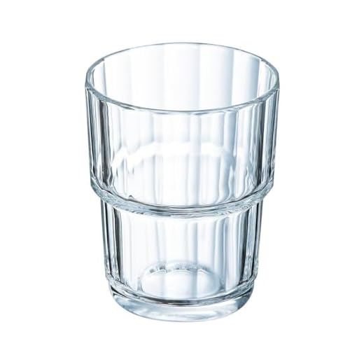 Arcoroc Norvege - Vaso de agua (cristal, 200 ml, 6 unidades), transparente, vidrio, transparente, 250 ml