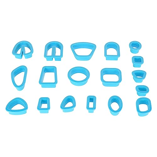 Thonlai Cortadores de Arcilla Polimérica, Kit de Fabricación de Joyas de 129 Piezas con Plástico de Calidad Alimentaria y Acero Inoxidable, para Pendientes de Bricolaje, Galletas, (Azul)