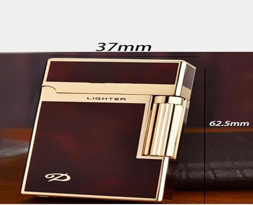 Encendedor metálico recargable con rueda y llama ajustable miniatura 5