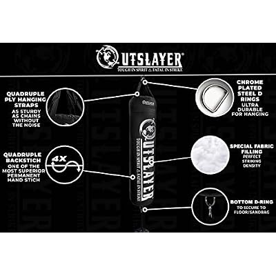 Outslayer 100 lbs Filled Heavy Bag | Custom Colors for Boxing, Kickboxing, Taekwondo & MMA Training | Made in USA