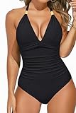 15 Amazingly Best Bathing Suits for Women over 60, from Tankinis to Athletic Swimsuits for 2026 4 Aqua Eve Tummy Control Swimsuits for Women One Piece Bathing Suit Push Up Slimming Swimwear Black L