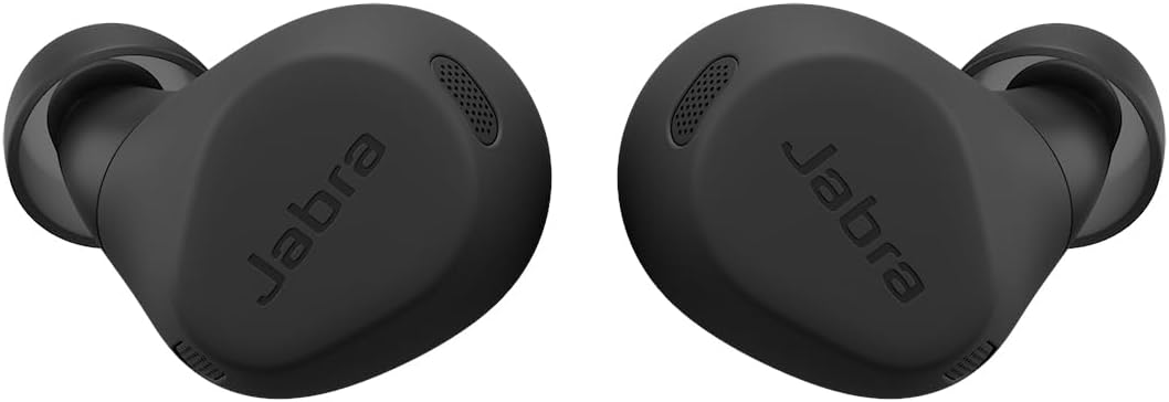 Elite 8 Active - Wireless In-Ear Bluetooth Earbuds with Adaptive Hybrid Active Noise Cancellation and 6 built-in Microphones, Water and Sweat Resistant - Black