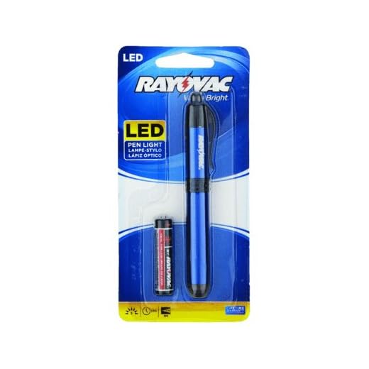 Rayovac Pen Flashlight, Value Bright Aluminum Pen Flash light - High Mode LED Flashlight for Pockets, Purses and Desks (BEPN1AAA-BTA)