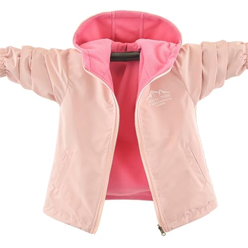 Girls' Fleece Jacket Kids Boys Winter Warm Windbreaker Full Zipper Hoodies Jacket with Pockets Cute School Birthday Outfits3