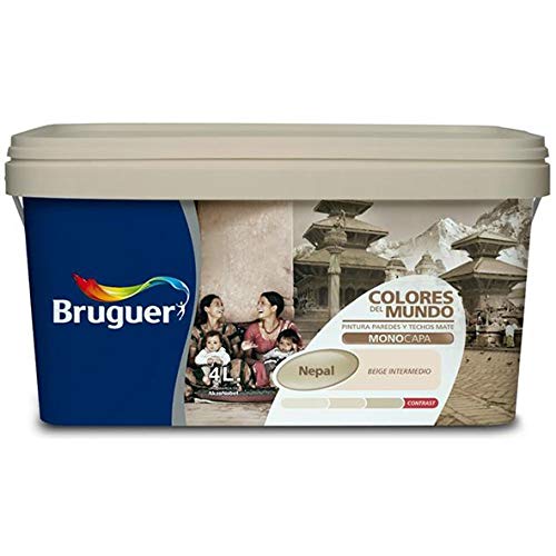 Bruguer 61012 Pintura paredes y techos, Nepal beige intermedio, 4 litros