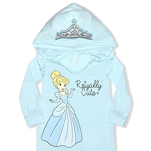 Disney Princess Ariel, Cinderella Or Belle Girls’ Hooded Long Sleeve Romper For Newborn And Infant – Blue Or Purple #TOP1