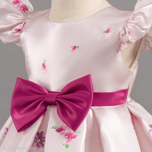 Image of Buy & Try PALLVI Girls' Printed Satin Sleeveless Frock & Dress for Kids | Soft & Comfortable Birthday Outfit for Girls | Stylish Printed Design