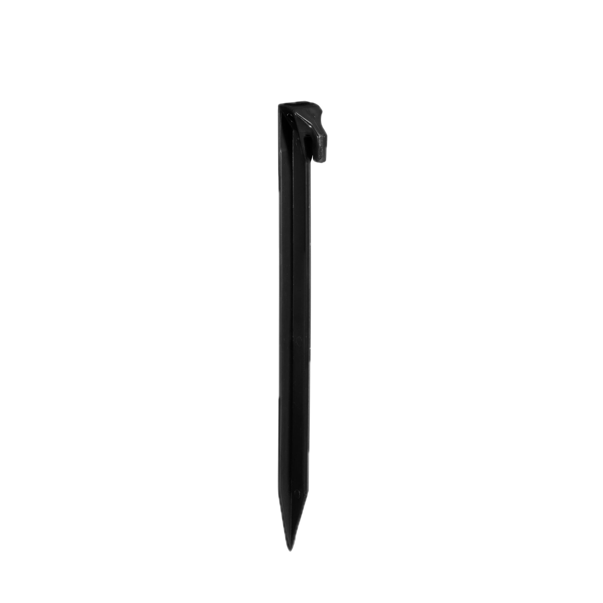 Piquet de Fixation, Lot de 64 Sardines de Tente, piquets d'ancrage, pour Sol et Jardin, 31 cm de Long, Plastique, Noir