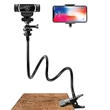 5. Lo que se obtiene: 1 x soporte de la cámara de cuello de cisne; 1 x clip de teléfono universal 1 x 1/4" de tornillo.