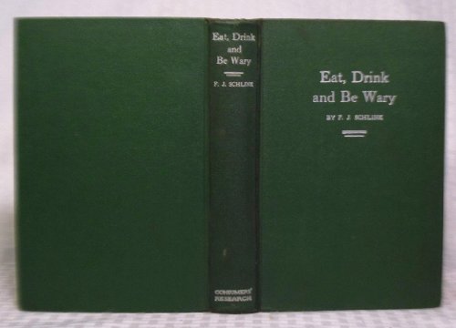 Eat, drink and be wary, [Unknown] B00085KJHG Book Cover