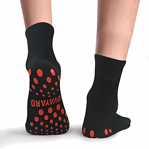 NOVAYARD 5 Pairs Non Slip Socks Hospital Non Skid Sticky Grippy Socks Men Women2