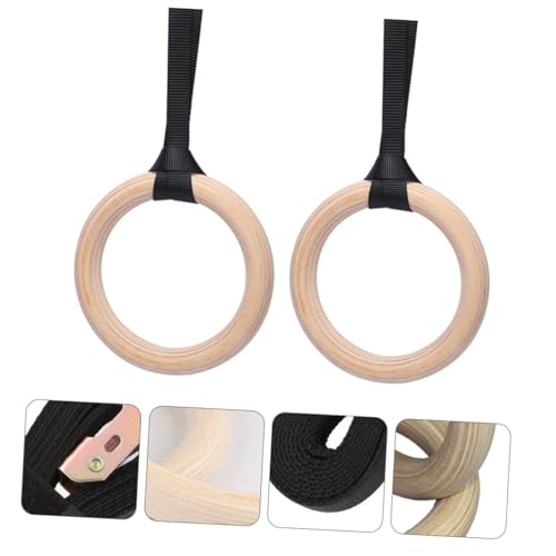 Anillas gimnasticas de madera con correas ajustables 4.5m miniatura 4