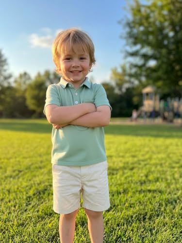Image of Volunboy Baby Boy Summer Clothes Short Sleeve Polo Shirts Shorts Set Pique Beach Outfits