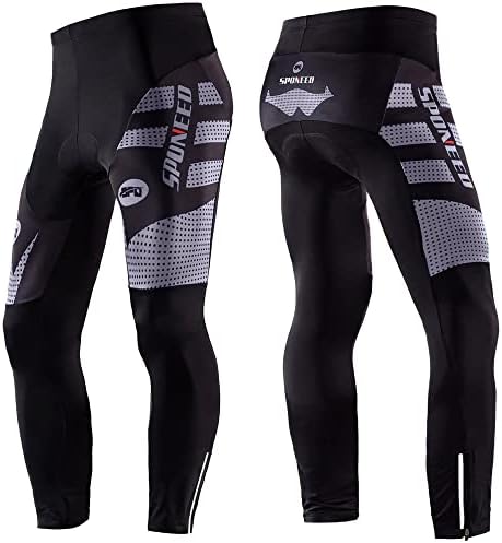Bike Pants for Men Padding MTB Biking Wear Without Underwear Shorts Bicycle Road Cycling Tights Gray L