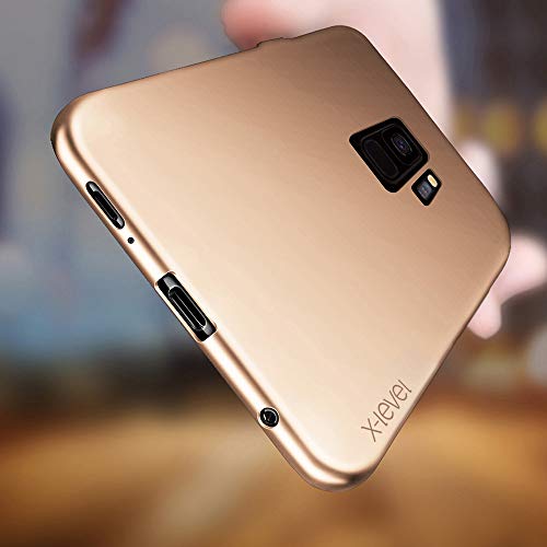 Samsung Galaxy S9 Case,X-Level Slim Fit Soft Tpu Ultra Thin S9 Mobile Phone Cover Matte Finish Coating Grip Phone Case For Women Compatible Samsung Galaxy S9-Gold #TOP2