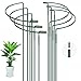 OFFCUP Pflanzenstützen, 6 Stück Pflanzenhalter Ringkäfig 30 * 60CM Staudenhalter Halbrund Metall Strauchstützen Blumenstütze für Gemüse, Tomaten, Pfingstrosen, Rosen, Hortensien, Topfpflanzen