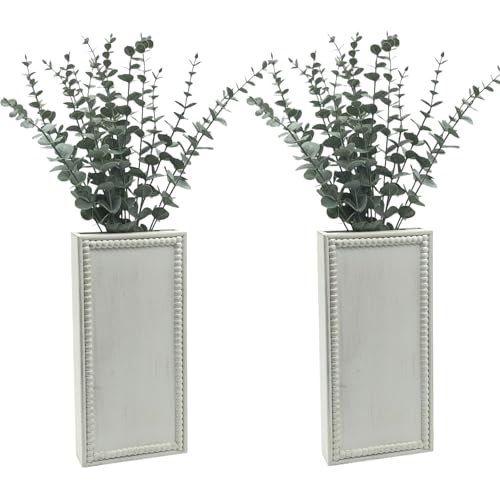 dugunusu Wood Wall Planter Set of 2, Farmhouse Wall Hanging