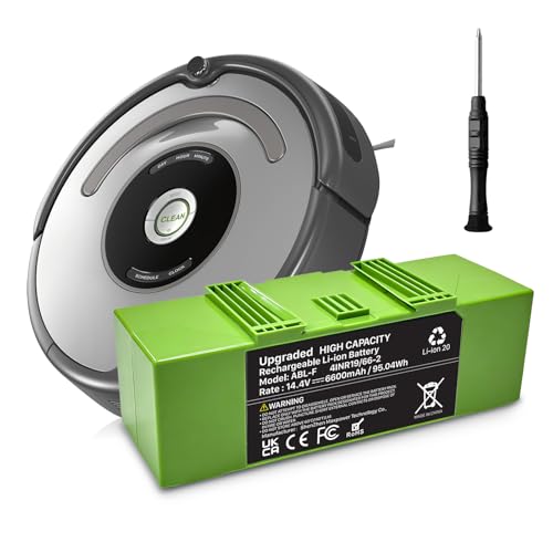 ABL-F Akku für iRobot Roomba i3 i3+ 3150 i4 i4+ 4150 i7 i7+ j7 j7+ 7158 7150 7550 7558 i8 und e5 5150 e5150 e6 e6198 Ersatzakku für Roomba i- e- und j-Serie 95.04 Wh 6600 mAh