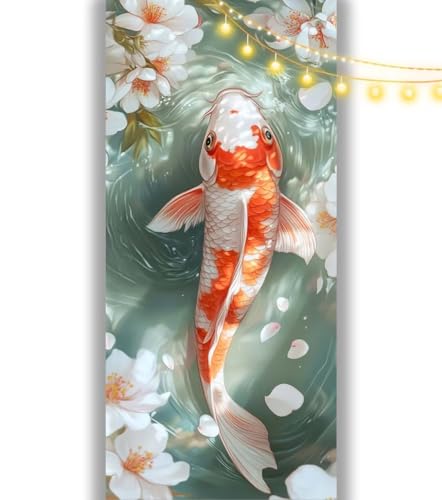 Diamond painting koi pour illuminer la décoration murale du salon