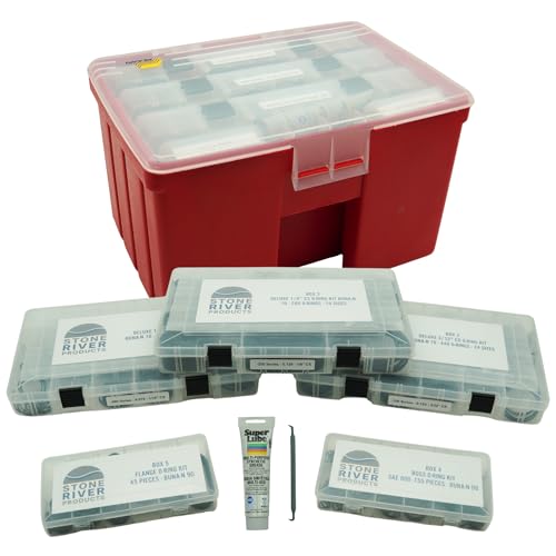 Stone River Products Max Truck O-Ring Kit – 70 & 90 Duro Buna-N Assortment | 1,415 Pieces for Service Trucks, Hydraulic Repair, Automotive & Industrial Use