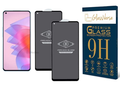 Image of GlassVerse Privacy Tempered Glass for Oppo Reno 7 Lite | Anti Spy Screen Protector, 9H Hardness, Edge to Edge, Case Friendly, Hassle-less Installation Kit Included. (Pack of 2)