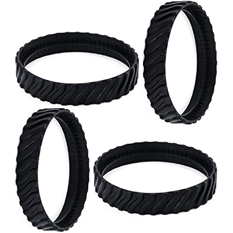 Funmit 4 Pack R0526100 Track (Upgraded Version) Pool Cleaner Wheel Tire Compatible with Zodiac Baracuda MX8 / MX6 Elite In-Ground Pool Cleaner- Made of Heavy-Duty Rubber, Increases Part Life by 50% Cover