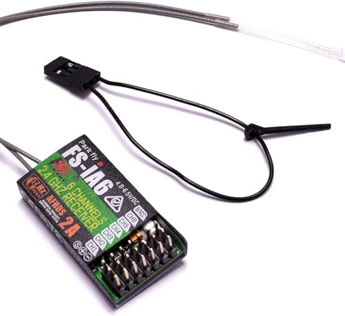 Yangers Flysky FS-IA6 Empfänger, 6 Kanäle 2.4GHz AFHDS 2A RC Sender Empfänger Transmitter Receiver für RC Sender FS I4X I6 I6X I6S GT2G GT2E I8 I10 TH9A GT5 IT4S TM10 Modell