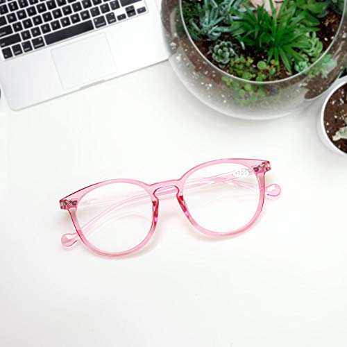 Kerecsen Reading Glasses 5 Pairs Spring Hinge Fashion Round Men And Women Readers (5 Pack Mix Color, 2.0) #TOP5