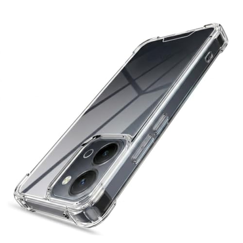 Image of Fashionury Clear Back Cover Case for Vivo T5x 5G / Vivo Y51 Pro 5G / iQOO Z11x 5G | Anti-Yellow Acrylic Hard Back + Soft TPU Bumper | Shockproof 360 Protection | Slim Transparent Bumper Case (Clear)