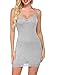 Avidlove Women's Chemise Nightgown Sleepwear Lace Lounge Dress Spin Slip, Large, Gray