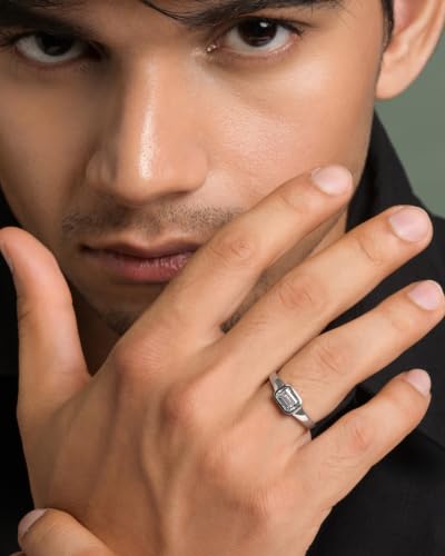 Image of Clara 925 Sterling Silver Adjustable Ring Gift for Men & Boys