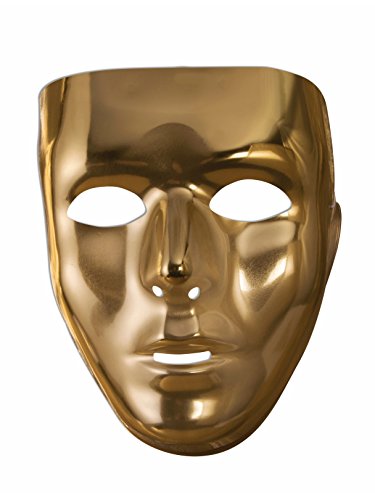Forum Novelties Color Line Face Mask, Gold