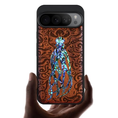 Coque Pixel 9 Pro XL antichoc en bois véritable pour éviter les rayures