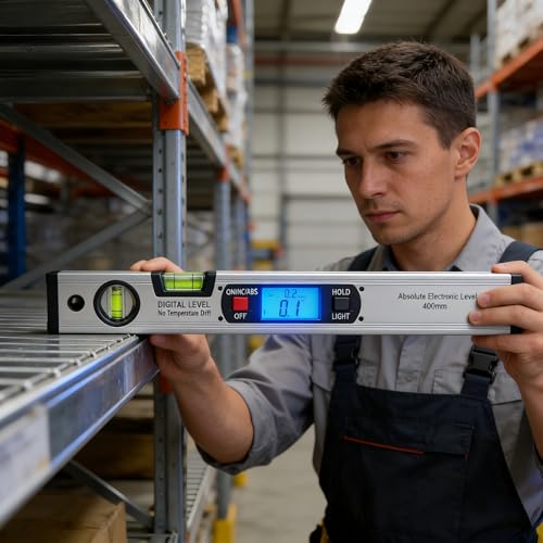 16.3 Inch Digital Level with Backlit LCD High-Precision Inclinometer (0.1° Accuracy), 360° Angle Finder with Magnetic Base & ABS/INC Modes for Construction, Woodworking, Metalworking by Liazonkj - Image 4