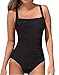 Leslady Banadores Mujer Reductores Mujer Color sólido Traje de baño Bandeau Monokini...
