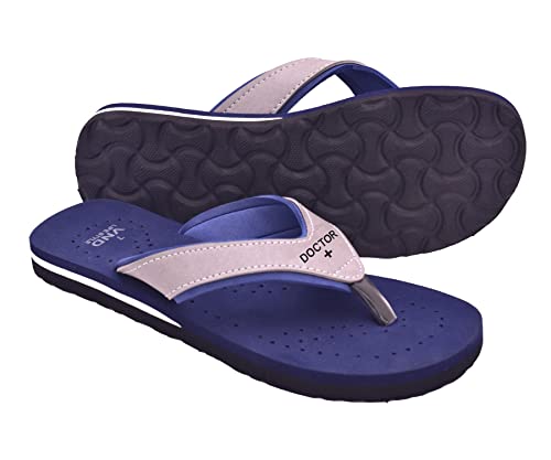 VND LIFESTYLE House Slipper for Women's Ortho Care | Doctor | Orthopaedic | Diabetic | Cushion | Extra Super Soft Foam | Flip-Flop Ladies and Girl’s Home Slides for Daily Use (Blue,numeric_7)