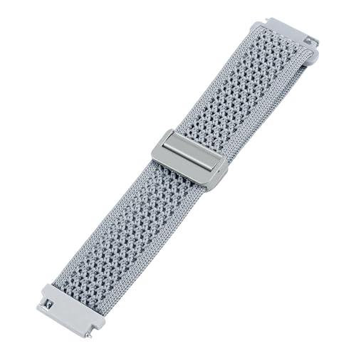 Image of ACM Watch Strap 20mm compatible with Compaq Q Watch Smartwatch | Woven Braided Magnetic Adjustable Luxury Belt Band