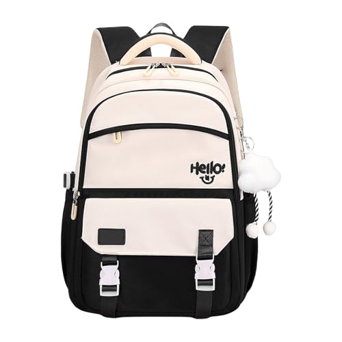 Sac à dos grande capacité Contrasat en nylon coloré pour l'école