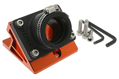 Collettore di aspirazione fresato CNC con bocchettone di montaggio per carburatore di alta qualità e molto stabile in FKM (Viton).